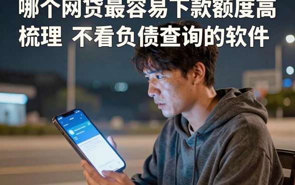 哪个网贷最容易下款额度高，梳理五个不看负债查询的软件