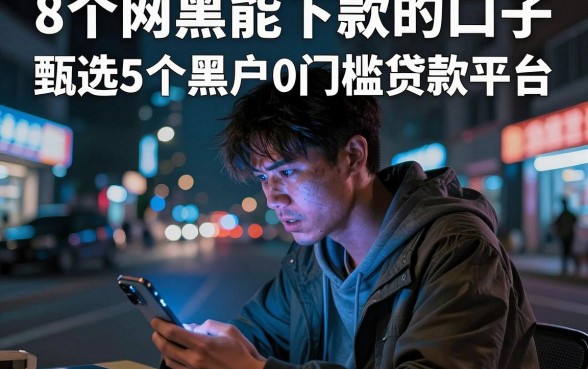 8个网黑能下款的口子，甄选5个黑户0门槛贷款平台