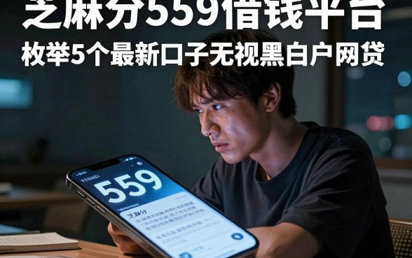芝麻分559借钱平台,枚举5个最新口子无视黑白户网贷