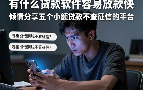 有什么贷款软件容易放款快，倾情分享五个小额贷款不查征信的平台