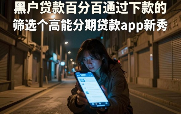 黑户贷款百分百通过下款的,筛选五个高能分期贷款app新秀