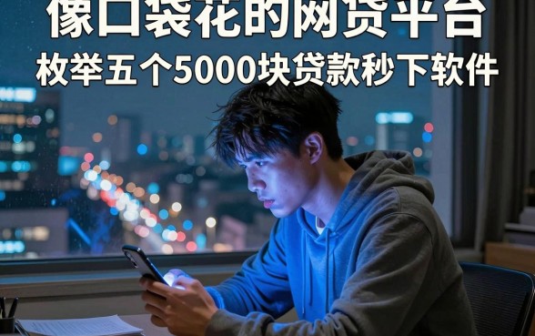 像口袋花的网贷平台，枚举五个5000块贷款秒下软件