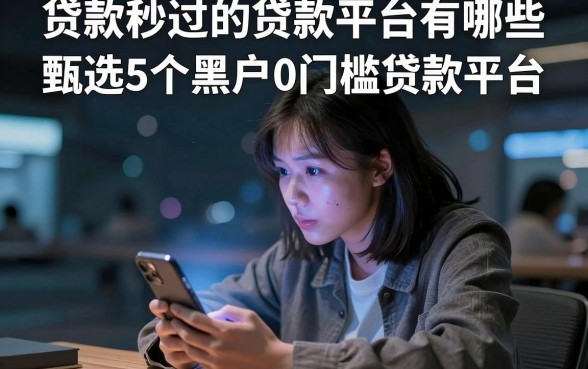 贷款秒过的贷款平台有哪些，甄选5个黑户0门槛贷款平台