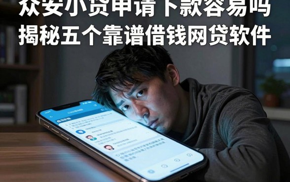 众安小贷申请下款容易吗，揭秘五个靠谱借钱网贷软件