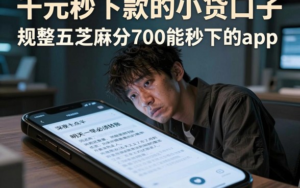 千元秒下款的小贷口子，规整五个芝麻分700能秒下的app