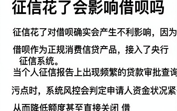征信花了会影响借呗吗,归集五个芝麻分负面借款的平台