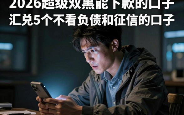 2026超级双黑能下款的口子，汇总5个不看负债和征信的口子