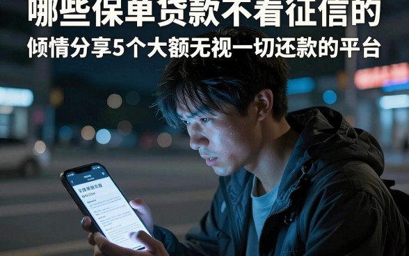 哪些保单贷款不看征信的,倾情分享5个大额无视一切还款的平台