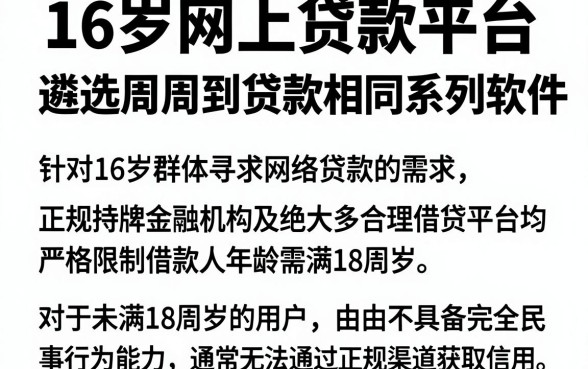 16岁网上贷款平台,遴选五个周周到贷款相同系列的软件
