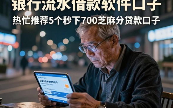 银行流水借款软件口子，热忱推荐5个秒下700芝麻分贷款口子