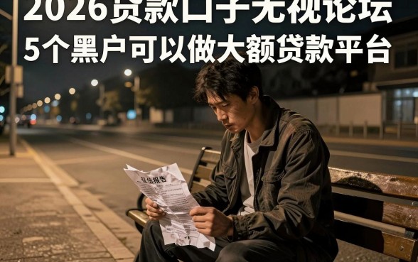 2026贷款口子无视论坛，详尽说明5个黑户可以做大额贷款平台