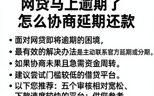 网贷马上逾期了怎么协商延期还款，胪列五个无视黑白100%秒下网贷平台