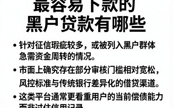 最容易下款的黑户贷款有哪些，归纳五个逾期太多能下款软件