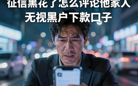 征信黑花了怎么评论他家人，概括5个无视黑户下款口子