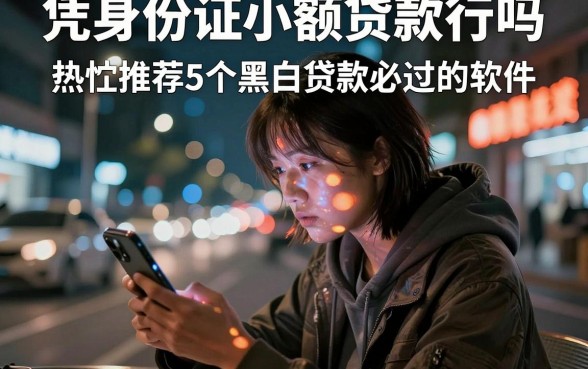 凭身份证小额贷款行吗，热忱推荐5个黑白贷款必过的软件