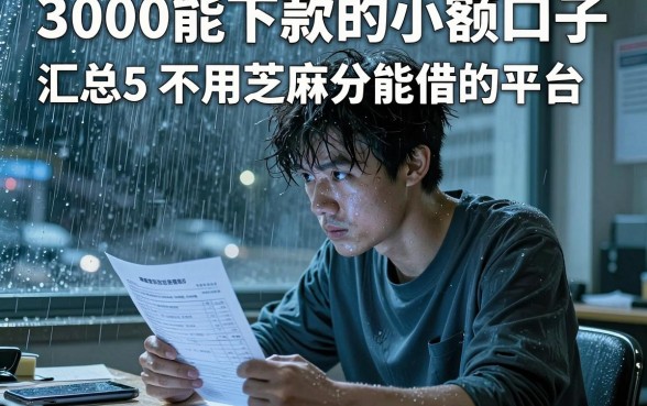 3000能下款的小额口子,汇总5个不用芝麻分能借的平台