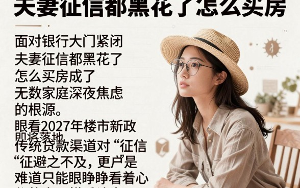 夫妻征信都黑花了怎么买房，细致阐述五个高炮无视逾期能下的口子