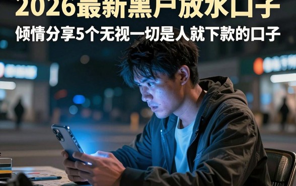 2026最新黑户放水口子，倾情分享5个无视一切是人就下款的口子