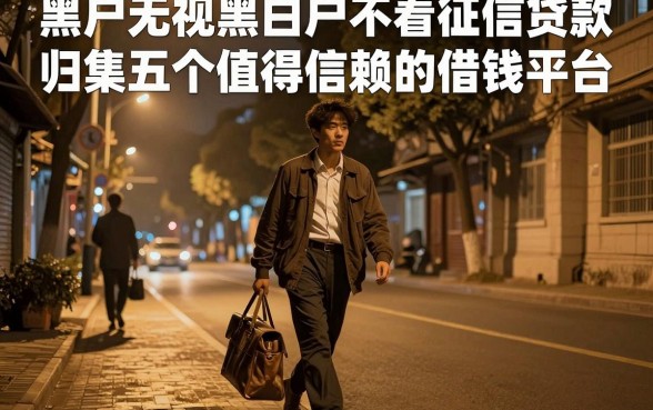黑户无视黑白户不看征信贷款,归集五个值得信赖的借钱平台