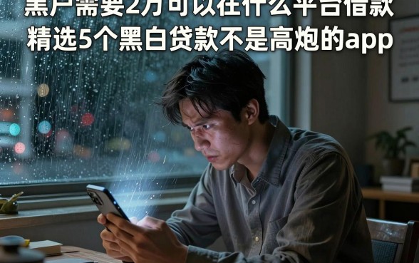 黑户需要2万可以在什么平台借款,精选5个黑白贷款不是高炮的app