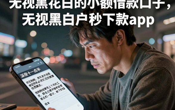 无视黑花白的小额借款口子,细致阐述五个无视黑白户秒下款app