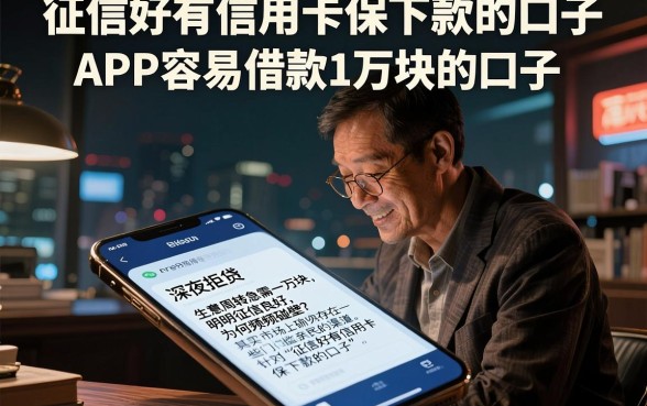 征信好有信用卡保下款的口子,陈列五个APP容易借款1万块的口子