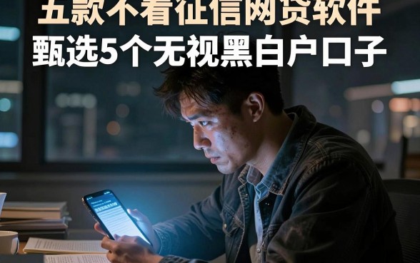 五款不看征信网贷软件,甄选5个无视黑白户口子