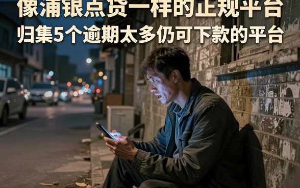 像浦银点贷一样的正规平台,归集5个逾期太多仍可下款的平台