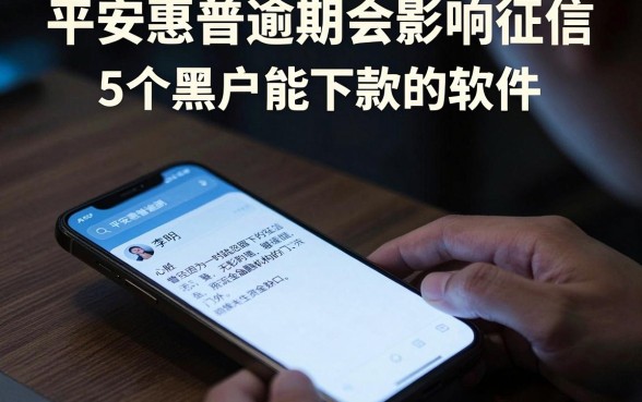 平安惠普逾期会影响征信，概括5个黑户能下款的软件