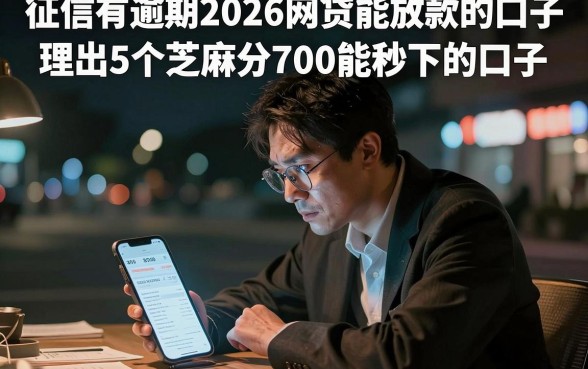 征信有逾期2026网贷能放款的口子,理出5个芝麻分700能秒下的口子