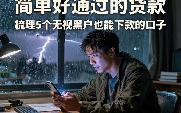 简单好通过的贷款，梳理5个无视黑户也能下款的口子