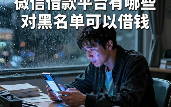 微信借款平台有哪些对黑名单可以借钱,陈列五个无视风控5000必下口子