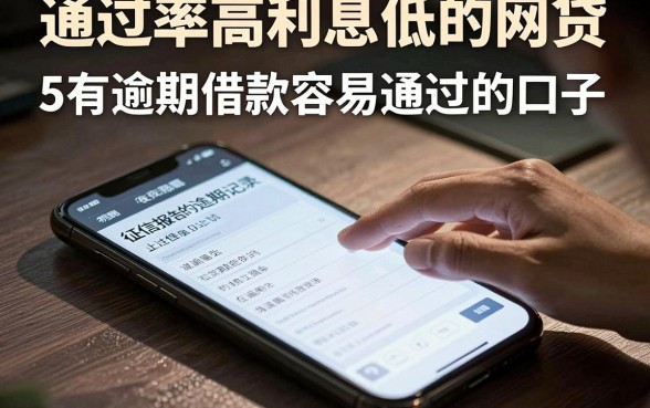 通过率高利息低的网贷，详细阐述5个有逾期借款容易通过的口子