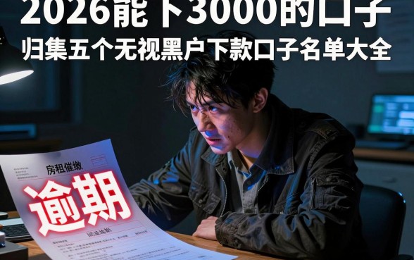 2026能下3000的口子，归集五个无视黑户下款口子名单大全