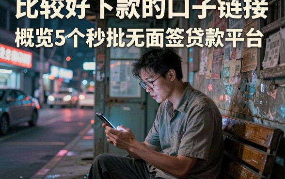 比较好下款的口子链接,概览5个秒批无面签贷款平台
