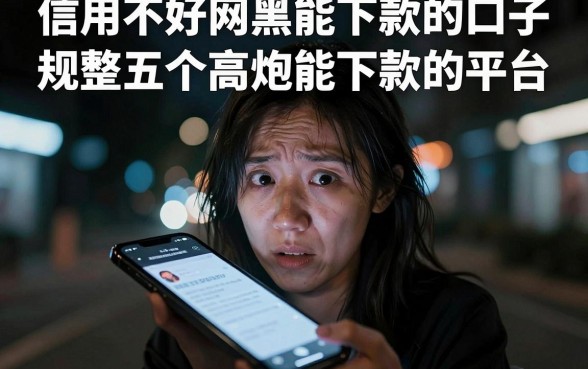 信用不好网黑能下款的口子，规整五个高炮能下款的平台