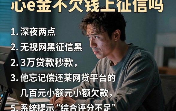 心e金不欠钱上征信吗，陈列5个无视网黑征信黑3万贷款秒款app名单