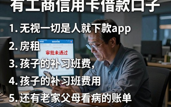 有工商信用卡借款口子,条列五个无视一切是人就下款app