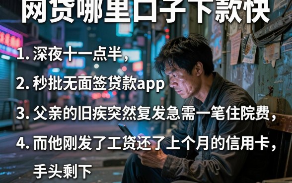 网贷哪里口子下款快，条列五个秒批无面签贷款app