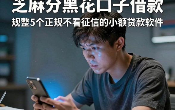芝麻分黑花口子借款,规整5个正规不看征信的小额贷款软件