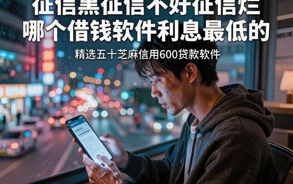 征信黑征信不好征信烂哪个借钱软件利息最低的，精选五个芝麻信用600贷款软件