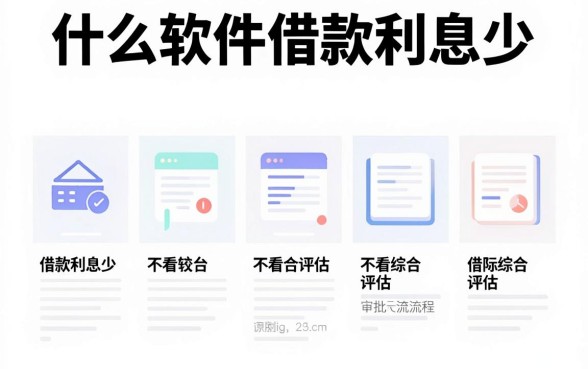 什么软件借款利息少，陈列五个借钱平台不看综合评估的平台