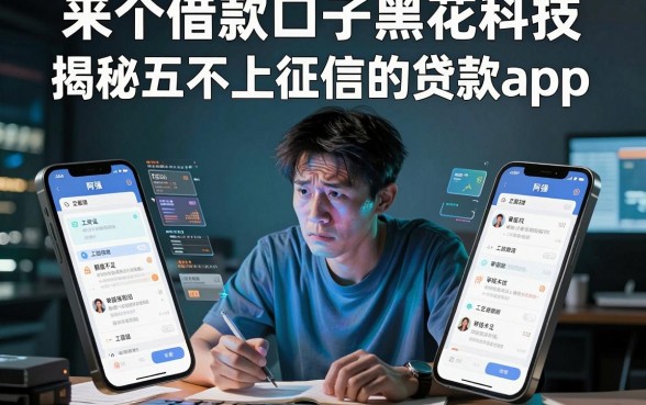 来个借款口子黑花科技,揭秘五个不上征信的贷款app