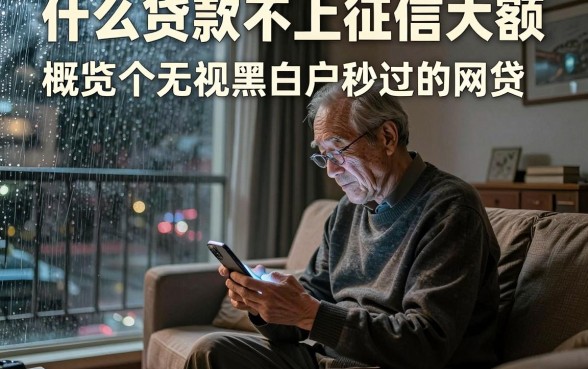 什么贷款不上征信大额,概览5个无视黑白户秒过的网贷