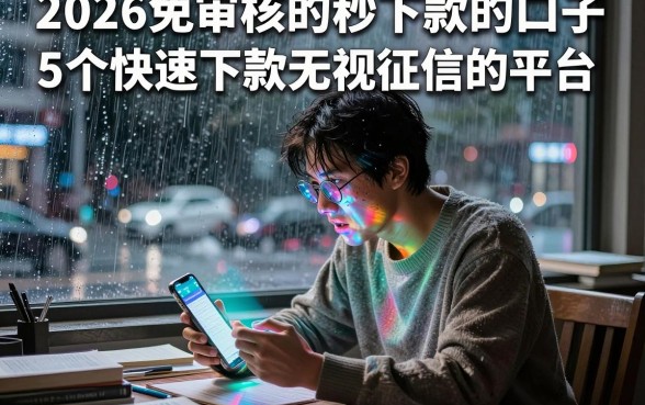 2026免审核的秒下款的口子，整理5个快速下款无视征信的平台