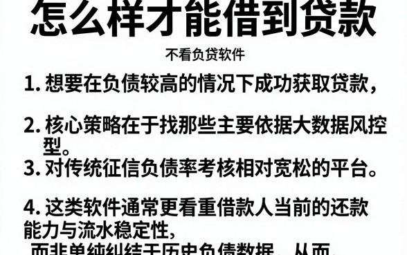 怎么样才能借到贷款，概括5个不看负债的长期网贷软件