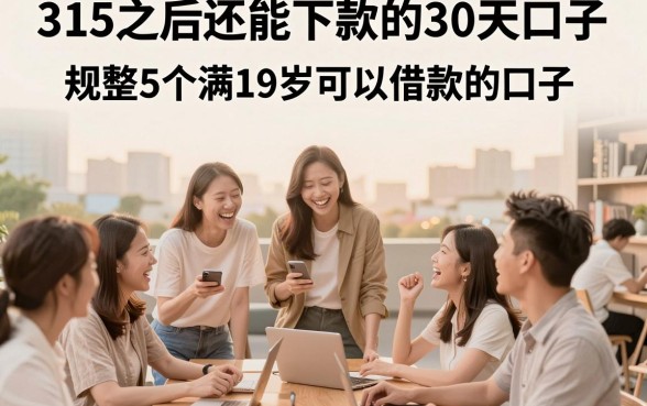 315之后还能下款的30天口子，规整5个满19岁可以借款的口子