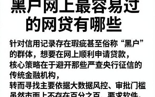 黑户网上最容易过的网贷有哪些，深入剖析五个小额贷款不查征信的软件
