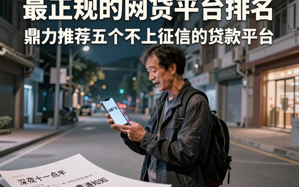 最正规的网贷平台排名,鼎力推荐五个不上征信的贷款平台