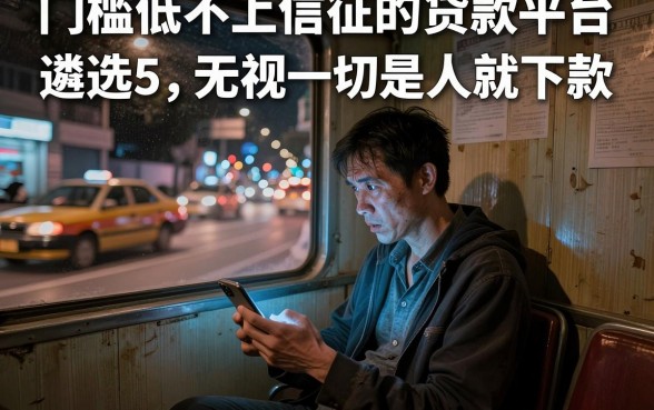 门槛低不上信征的贷款平台，遴选5个无视一切是人就下款